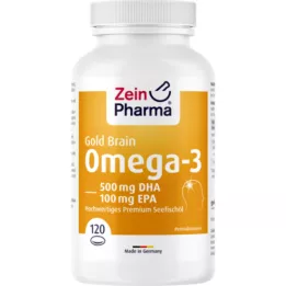 OMEGA-3 Gold Brain DHA 500mg/EPA 100mg Softgelkap, 120 τεμάχια