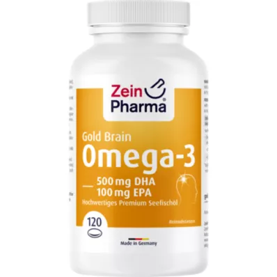 OMEGA-3 Gold Brain DHA 500mg/EPA 100mg Softgelkap, 120 τεμάχια