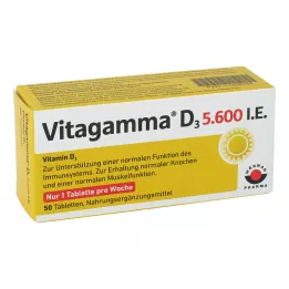 VITAGAMMA D3 5.600 I.U. Βιταμίνη D3 NEM Δισκία, 50 τεμ