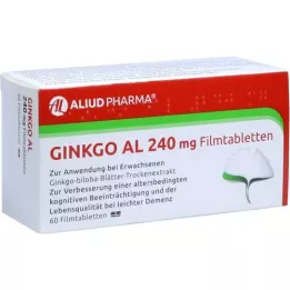 GINKGO AL 240 mg επικαλυμμένα με λεπτό υμένιο δισκία, 60 τεμάχια