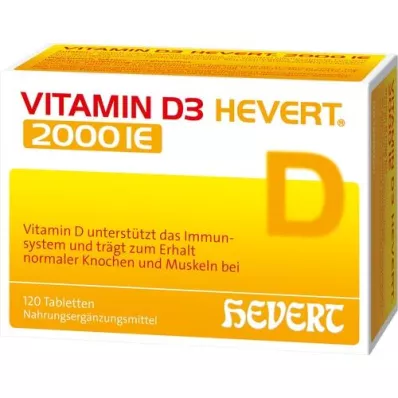 VITAMIN D3 HEVERT δισκία 2.000 I.U., 120 τεμάχια