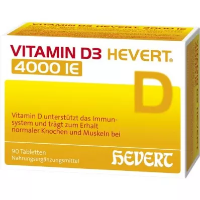 VITAMIN D3 HEVERT δισκία 4.000 I.U., 90 τεμ