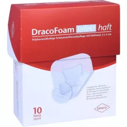 DRACOFOAM Infekt haft Foam Wound Dressing 5x5 cm, 10 τεμάχια