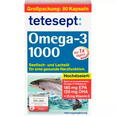 TETESEPT Ωμέγα-3 1000 κάψουλες, 80 κάψουλες