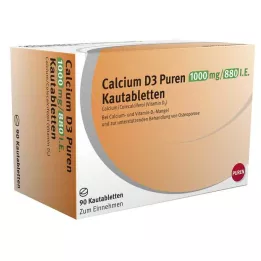 CALCIUM D3 Puren 1000 mg/880 I.U. Μασώμενα δισκία, 90 κάψουλες