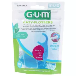 GUM Easy-Flossers οδοντικό νήμα κερωμένο + θήκη ταξιδιού, 30 τεμάχια