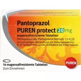 PANTOPRAZOL PUREN protect 20 mg δισκία με εντερική επικάλυψη, 14 τεμάχια