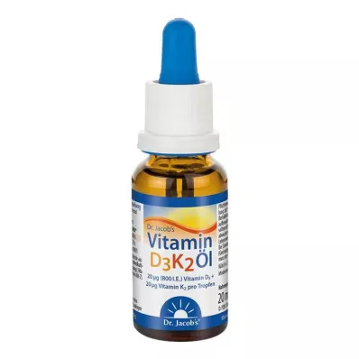 Βιταμίνη D3 K2 λάδι Dr.Jacobs drops, 20 ml