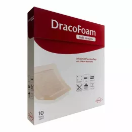 DRACOFOAM Αυτοκόλλητο ευαίσθητο αφρώδες ραβδί τραύματος 5x5 cm, 10 τεμάχια