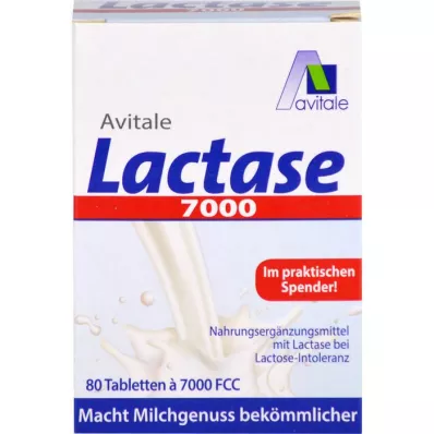 LACTASE 7.000 FCC δισκία σε διανομέα, 80 τεμ