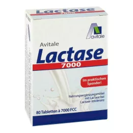 LACTASE 7.000 FCC δισκία σε διανομέα, 80 τεμ