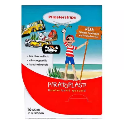 PIRATOPLAST Λωρίδες γύψου για αγόρια 3 μεγέθη, 16 τεμ
