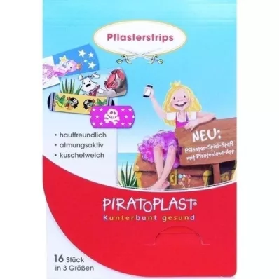 PIRATOPLAST Λωρίδες γύψου για κορίτσια 3 μεγέθη, 16 τεμ