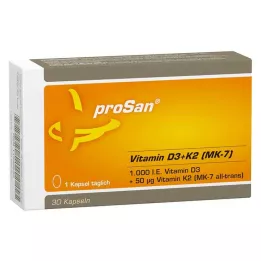 PROSAN Βιταμίνη D3+K2 MK-7 κάψουλες, 30 τεμάχια