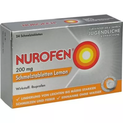 NUROFEN Οροδιασπώμενα δισκία 200 mg Lemon, 24 τεμάχια