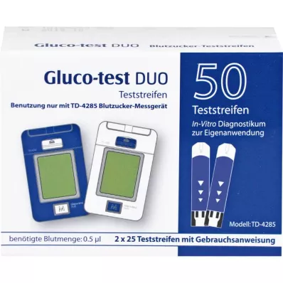 GLUCO TEST DUO Δοκιμαστικές ταινίες, 50 τεμάχια