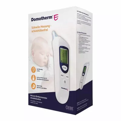 DOMOTHERM E Υπέρυθρο θερμόμετρο αυτιού προστατευτικό μανίκι δωρεάν, 1 τεμάχιο