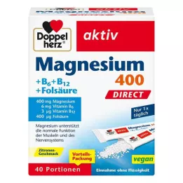 DOPPELHERZ Μαγνήσιο+Β βιταμίνες DIRECT Pellets, 40 τεμάχια