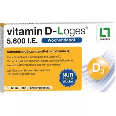 VITAMIN D-LOGES 5.600 I.E. Wo.Depot Kautabl.Fam.Pa, 60 τεμ