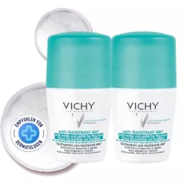 VICHY DEO Roll-on anti-stain 48h, 2X50 ml