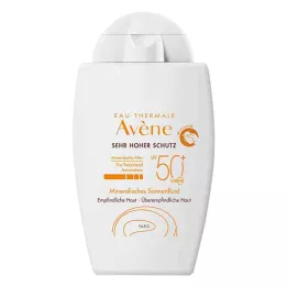 AVENE Ορυκτό αντηλιακό υγρό SPF 50+ αχρωμάτιστο, 40 ml