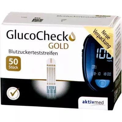 GLUCOCHECK GOLD Δοκιμαστικές ταινίες γλυκόζης αίματος, 50 τεμάχια