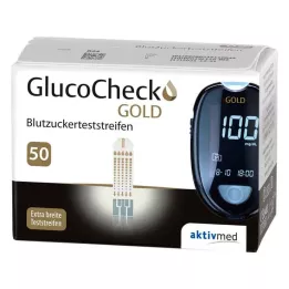 GLUCOCHECK GOLD Δοκιμαστικές ταινίες γλυκόζης αίματος, 50 τεμάχια