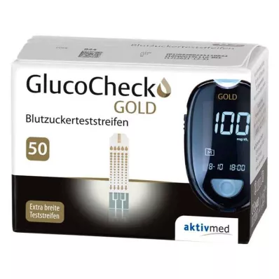 Ταινίες μέτρησης σακχάρου αίματος Gluco Check Gold, 50 τεμ