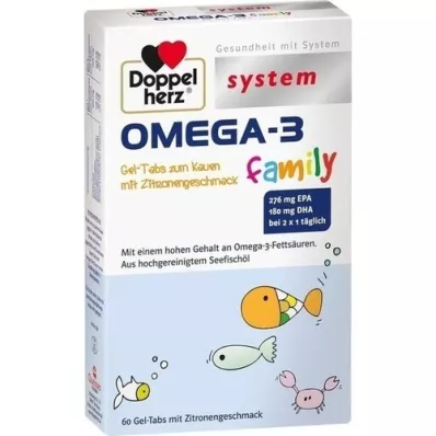 DOPPELHERZ Οικογενειακό σύστημα Omega-3 Gel-Tabs, 60 τεμάχια