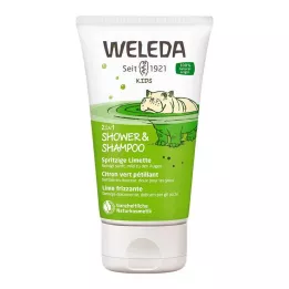 WELEDA Kids 2in1 Shower &amp; Σαμπουάν με έντονο ασβέστη, 150 ml