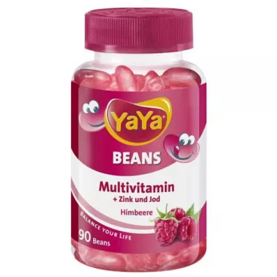 Yaya Beans Raspberry Zinc and Iodine Chews, 90 τεμ