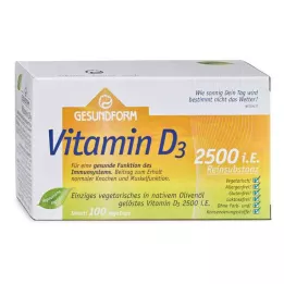 GESUNDFORM Βιταμίνη D3 2.500 I.U. Vega-Caps, 100 τεμάχια
