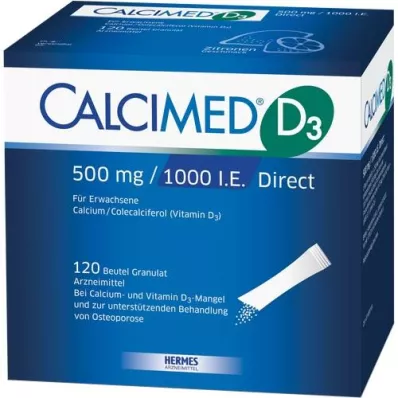 CALCIMED D3 500 mg/1000 I.U. Direct κόκκοι, 120 τεμάχια