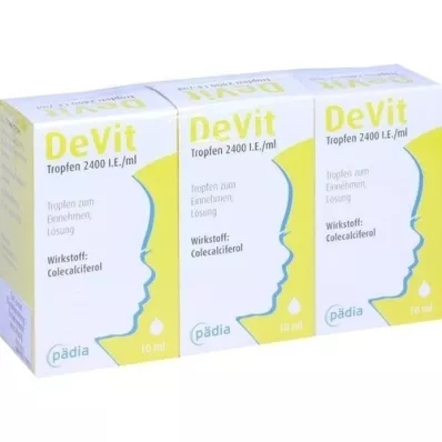 DEVIT Σταγόνες 2400 I.U./ml Σταγόνες από το στόμα, 3X10 ml