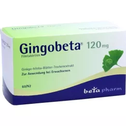 GINGOBETA 120 mg επικαλυμμένα με λεπτό υμένιο δισκία, 60 τεμάχια
