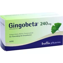 GINGOBETA 240 mg επικαλυμμένα με λεπτό υμένιο δισκία, 60 τεμάχια