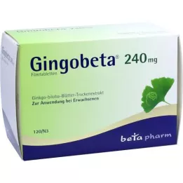 GINGOBETA 240 mg επικαλυμμένα με λεπτό υμένιο δισκία, 120 τεμάχια