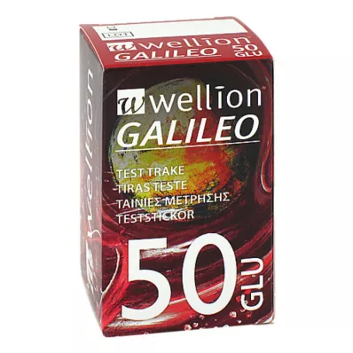 Ταινίες μέτρησης σακχάρου αίματος Wellion Galileo, 50 τμχ