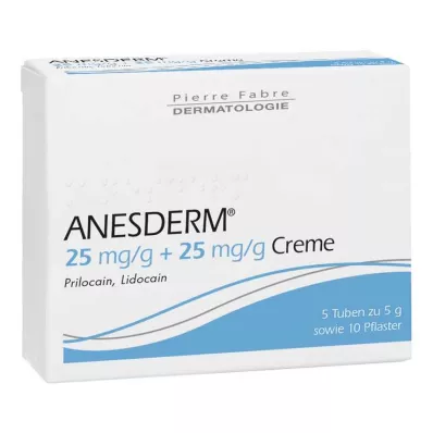 ANESDERM 25 mg/g + 25 mg/g κρέμα + έμπλαστρο, 5Χ5 γρ