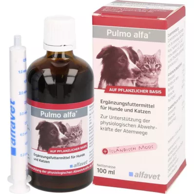 PULMO ALFA Υγρό συμπληρωματικής τροφής για σκύλους/γάτες, 100 ml