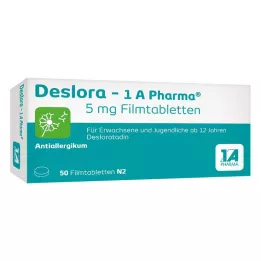 Deslora – 1 A Pharma® 5 mg επικαλυμμένα με λεπτό υμένιο δισκία, 50 τεμ