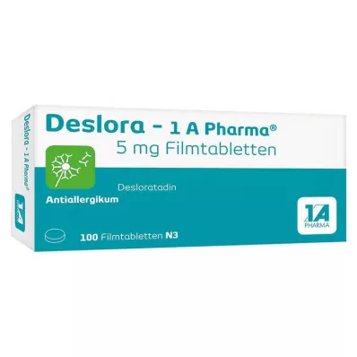 Deslora – 1 A Pharma® 5 mg επικαλυμμένα με λεπτό υμένιο δισκία, 100 τεμ