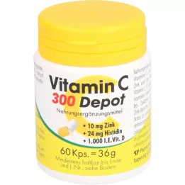 VITAMIN C 300 Depot+Ψευδάργυρος+Χιστιδίνη+D Κάψουλες, 60 κάψουλες