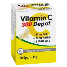 VITAMIN C 300 Depot+Ψευδάργυρος+Χιστιδίνη+D Κάψουλες, 60 κάψουλες