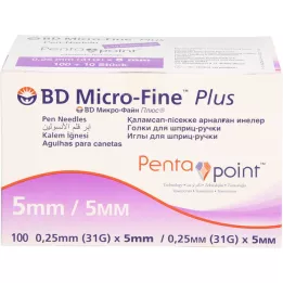 BD MICRO-FINE+ 5 βελόνες στυλό 0,25x5 mm 31 G, 100 τεμ