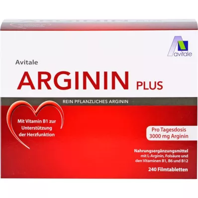 ARGININ PLUS Βιταμίνη Β1+Β6+Β12+Φολικό οξύ επικαλυμμένα με λεπτό υμένιο δισκία, 240 τεμάχια