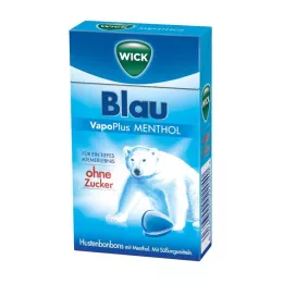 WICK BLAU Γλυκά μενθόλης χωρίς ζάχαρη Clickbox, 46 g