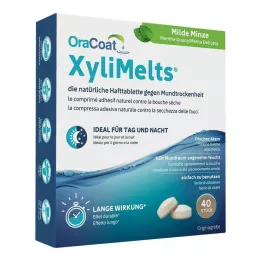 ORACOAT XyliMelts συγκολλητικές ταμπλέτες ήπιας μέντας, 40 τεμ