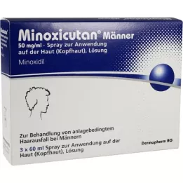MINOXICUTAN Άνδρες 50 mg/ml σπρέι, 3X60 ml