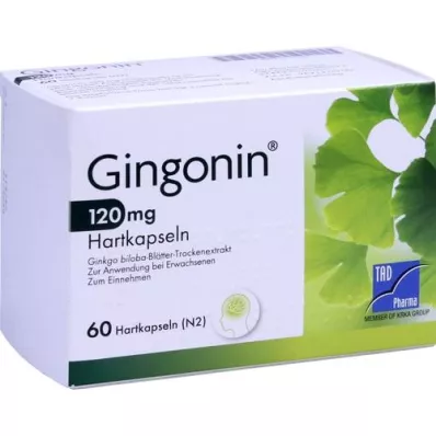 GINGONIN Σκληρές κάψουλες 120 mg, 60 τεμάχια